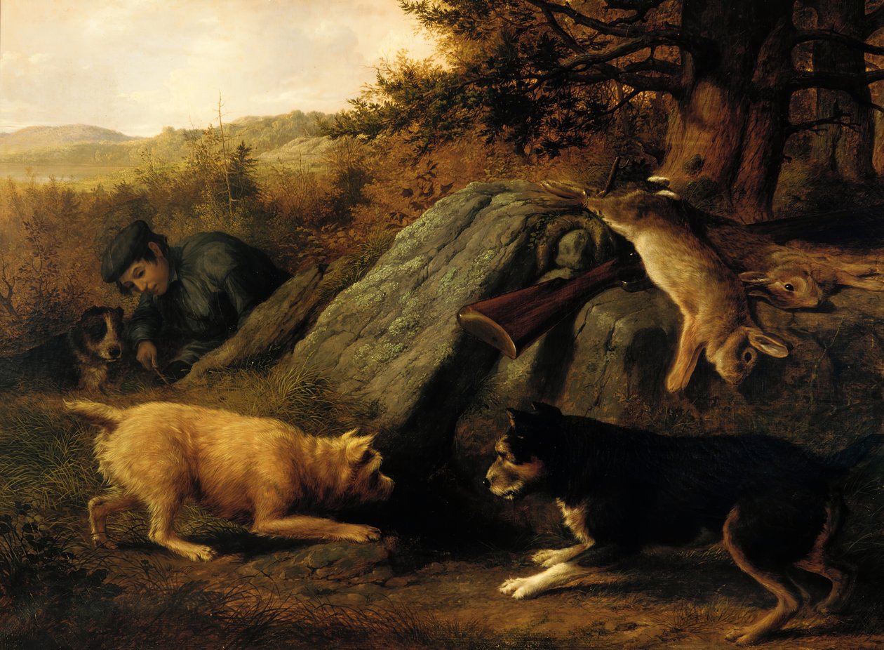 Kaninjægerne, 1850. af Thomas Hewes Hinckley