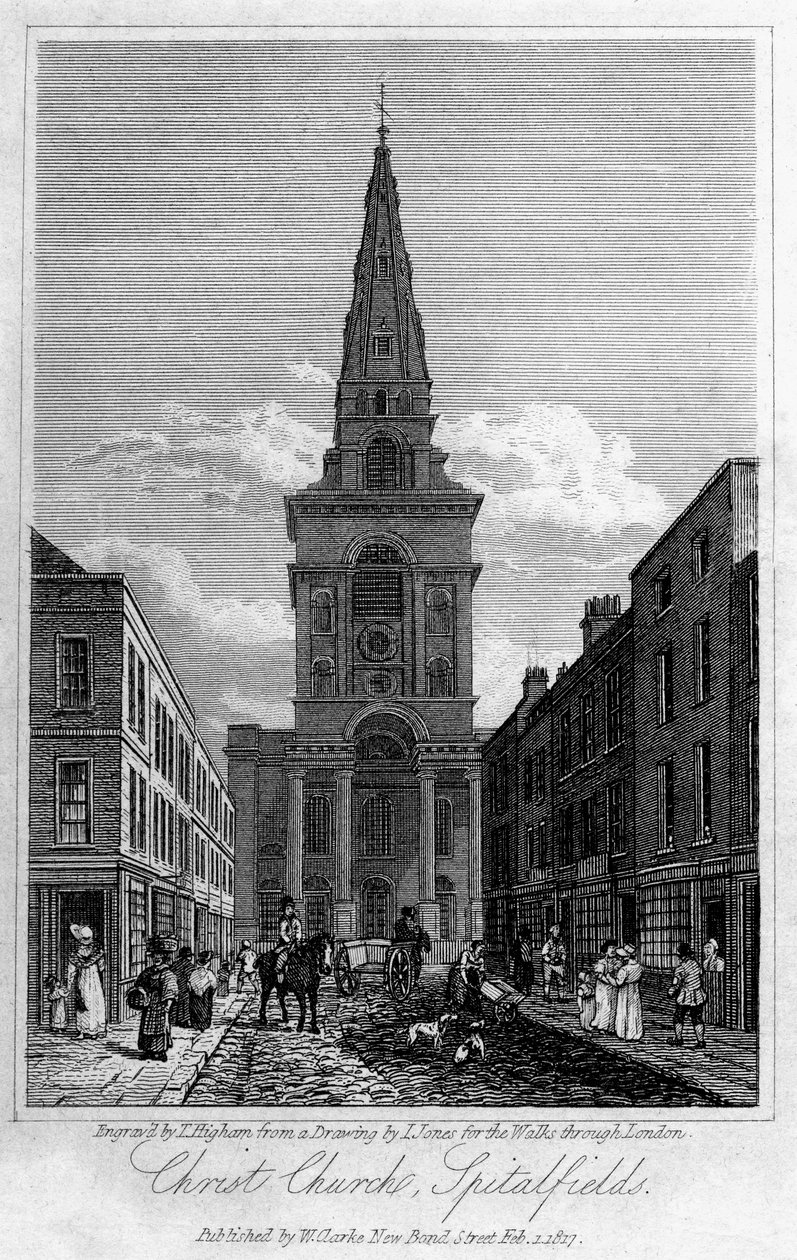 Christ Church, Spitalfields, London, 1817. af Thomas Higham