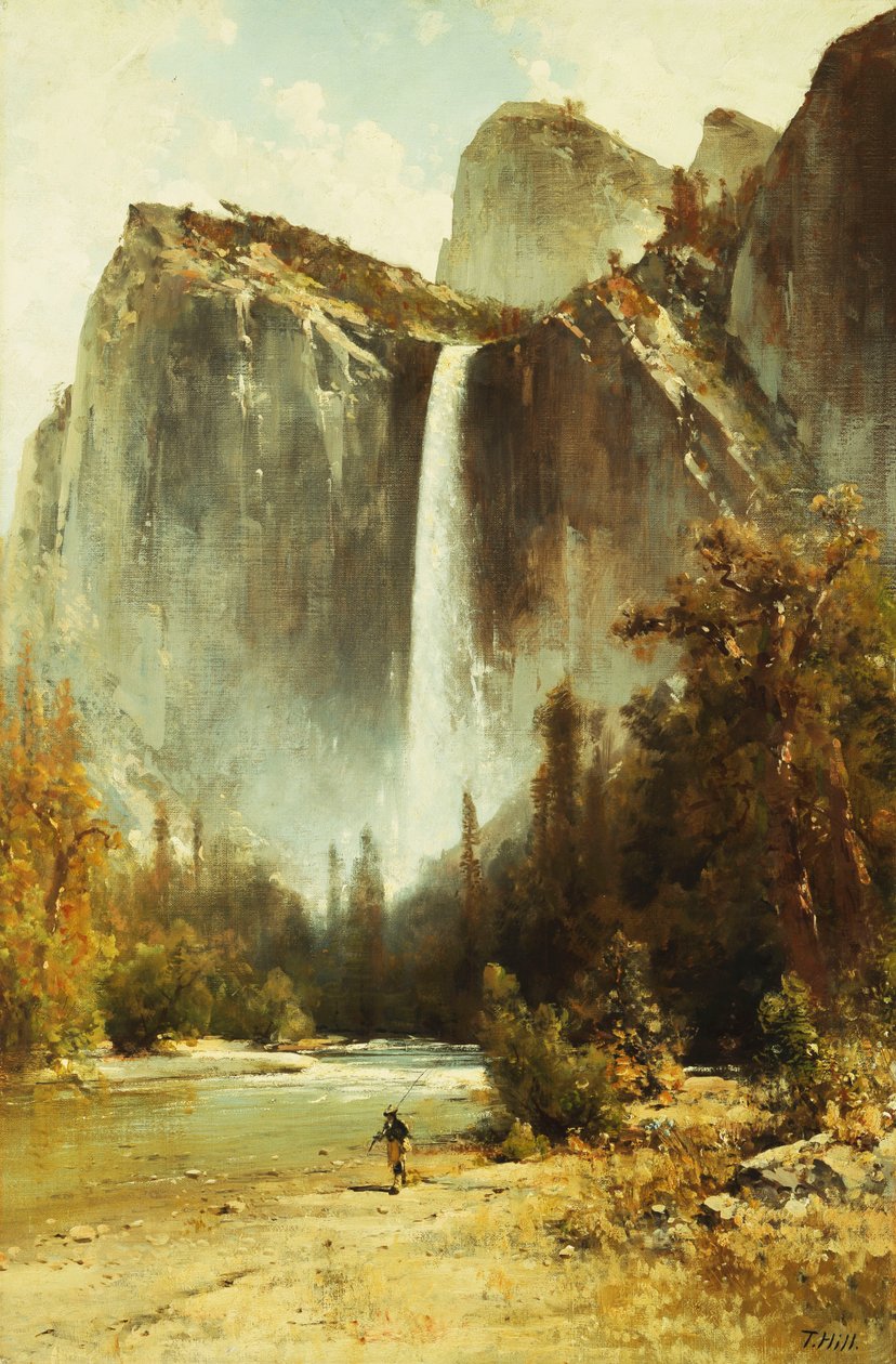 Bridal Falls, Yosemite, af Thomas Hill