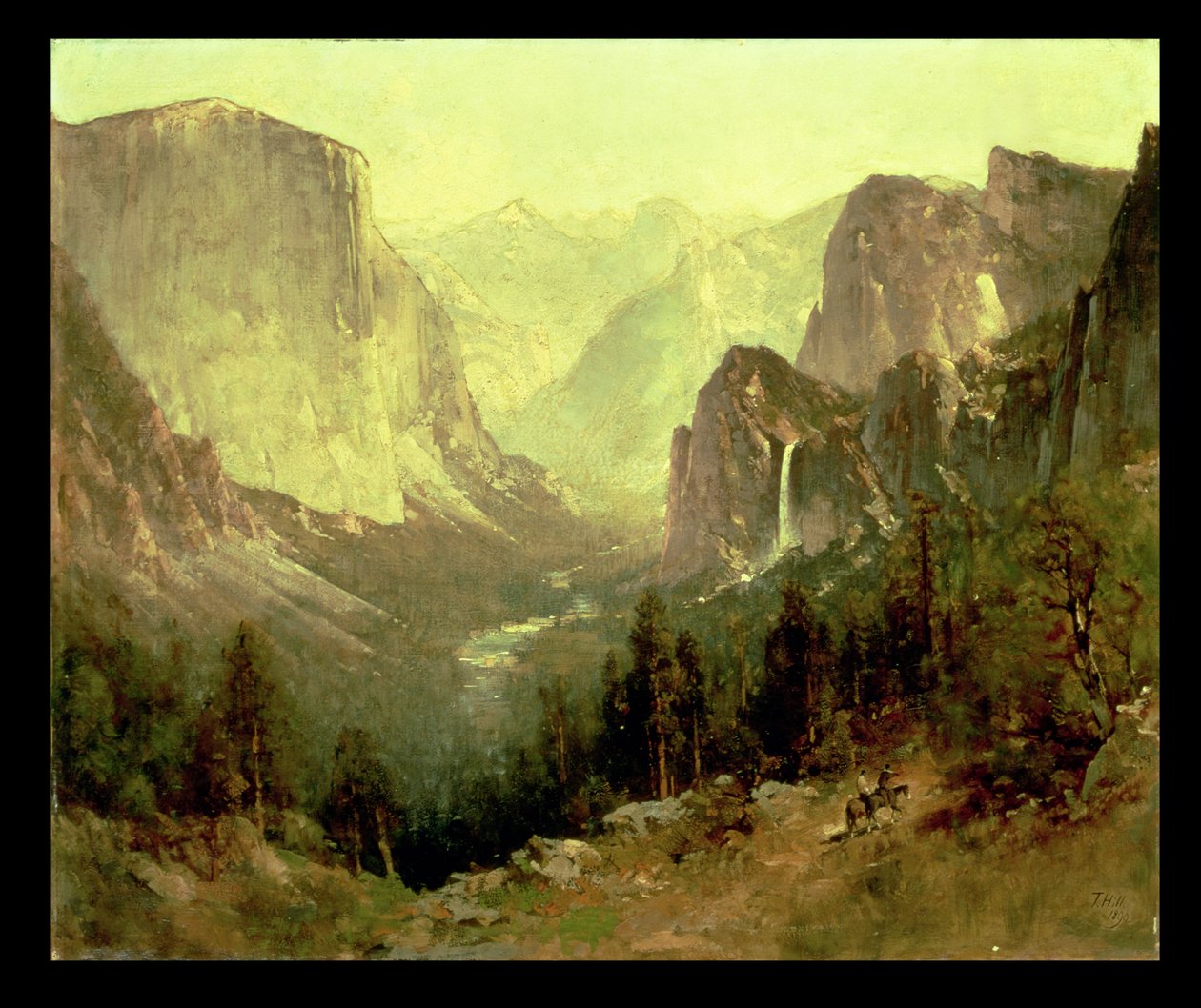 Jagt i Yosemite, 1890 af Thomas Hill