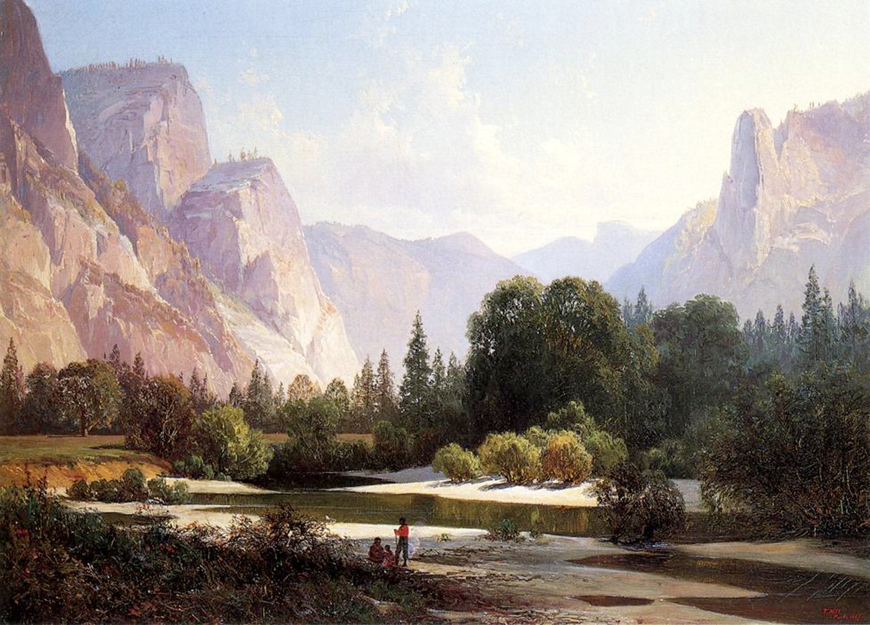 Paiute Indian Camp, Yosemite, 1890 af Thomas Hill