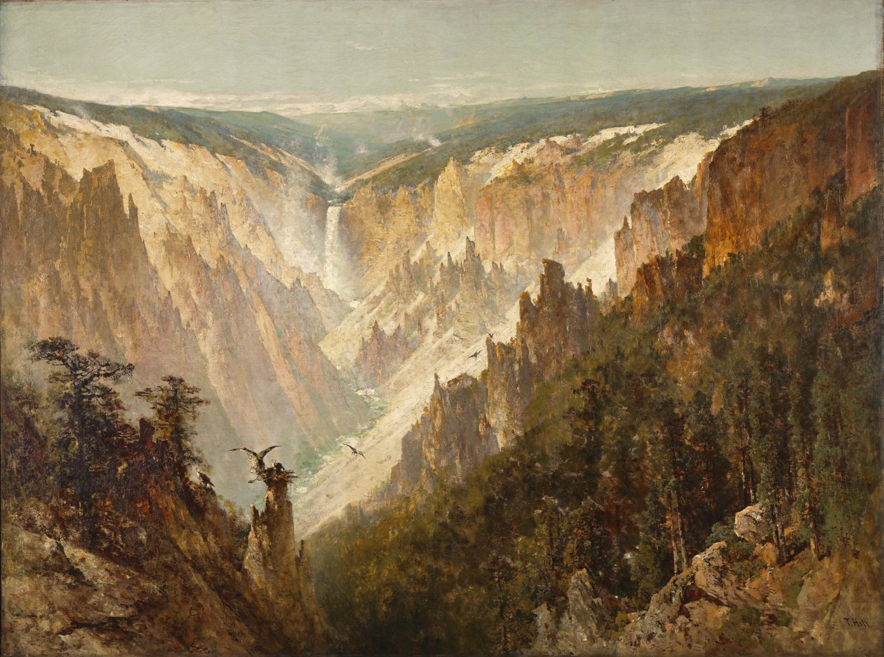 Yellowstones Grand Canyon, ca. 1884 af Thomas Hill