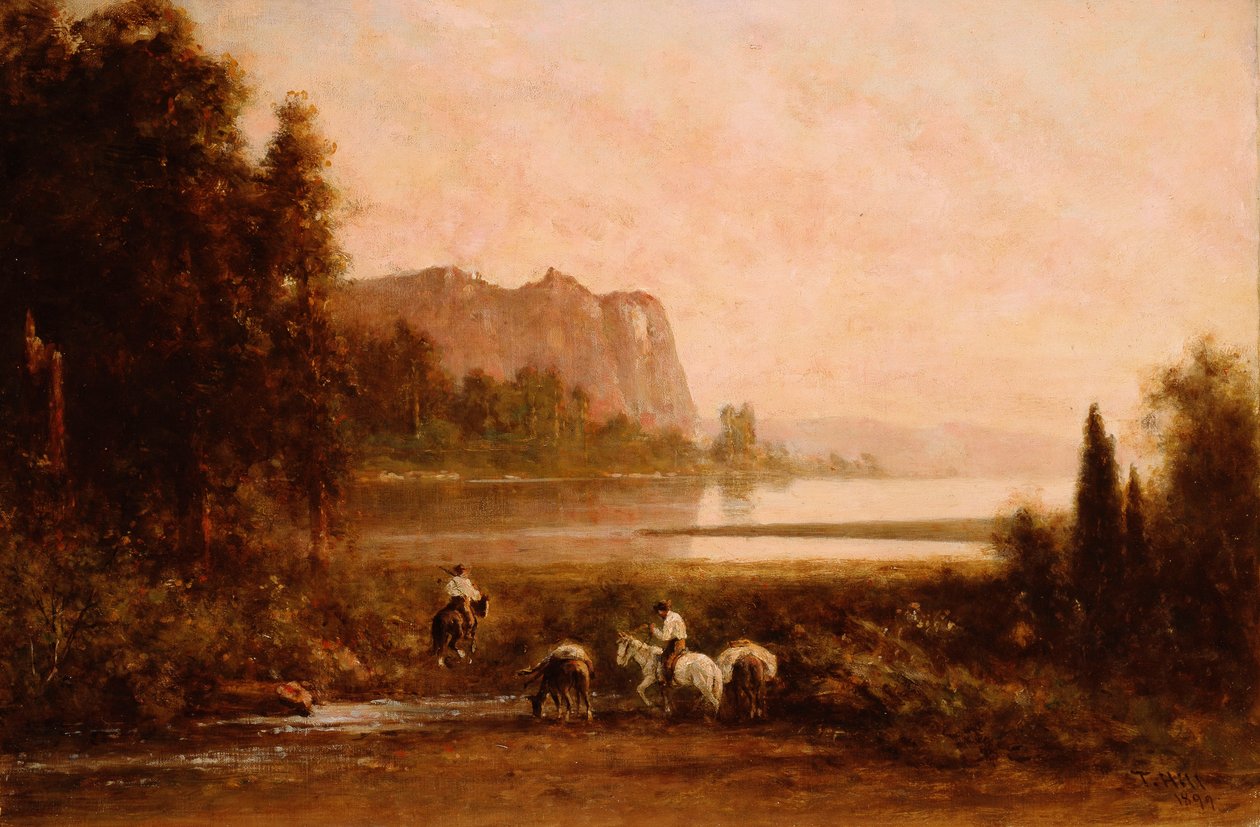 Fangstmænd i Yosemite-bjergene, 1899 af Thomas Hill