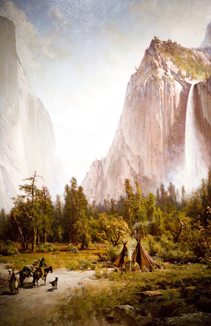 Yosemite Valley (El Capitan & Bridal Veil Falls) af Thomas Hill