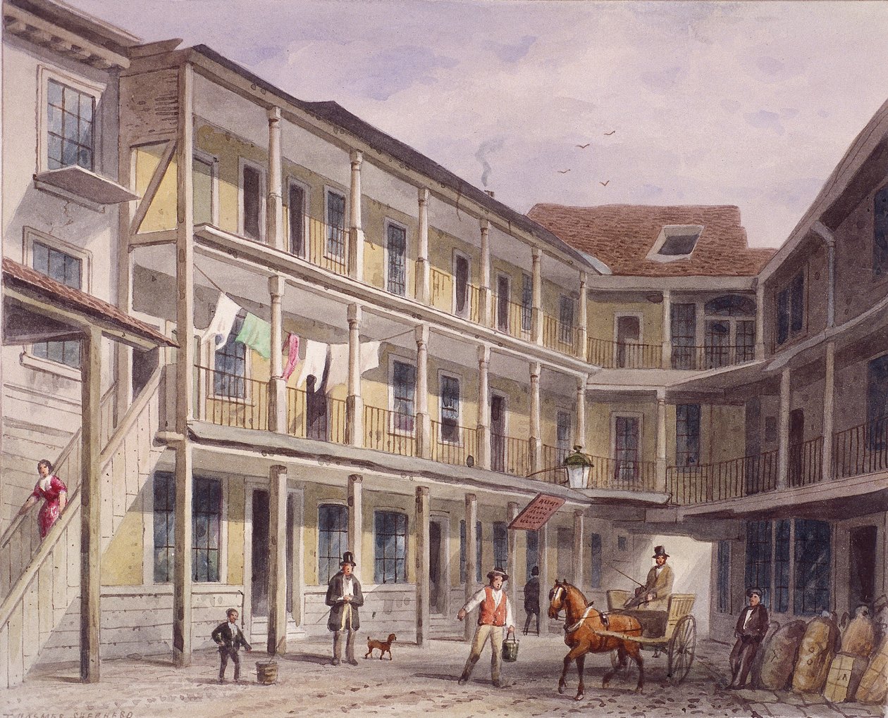 Aldgate High Street, London, c1850 af Thomas Hosmer Shepherd