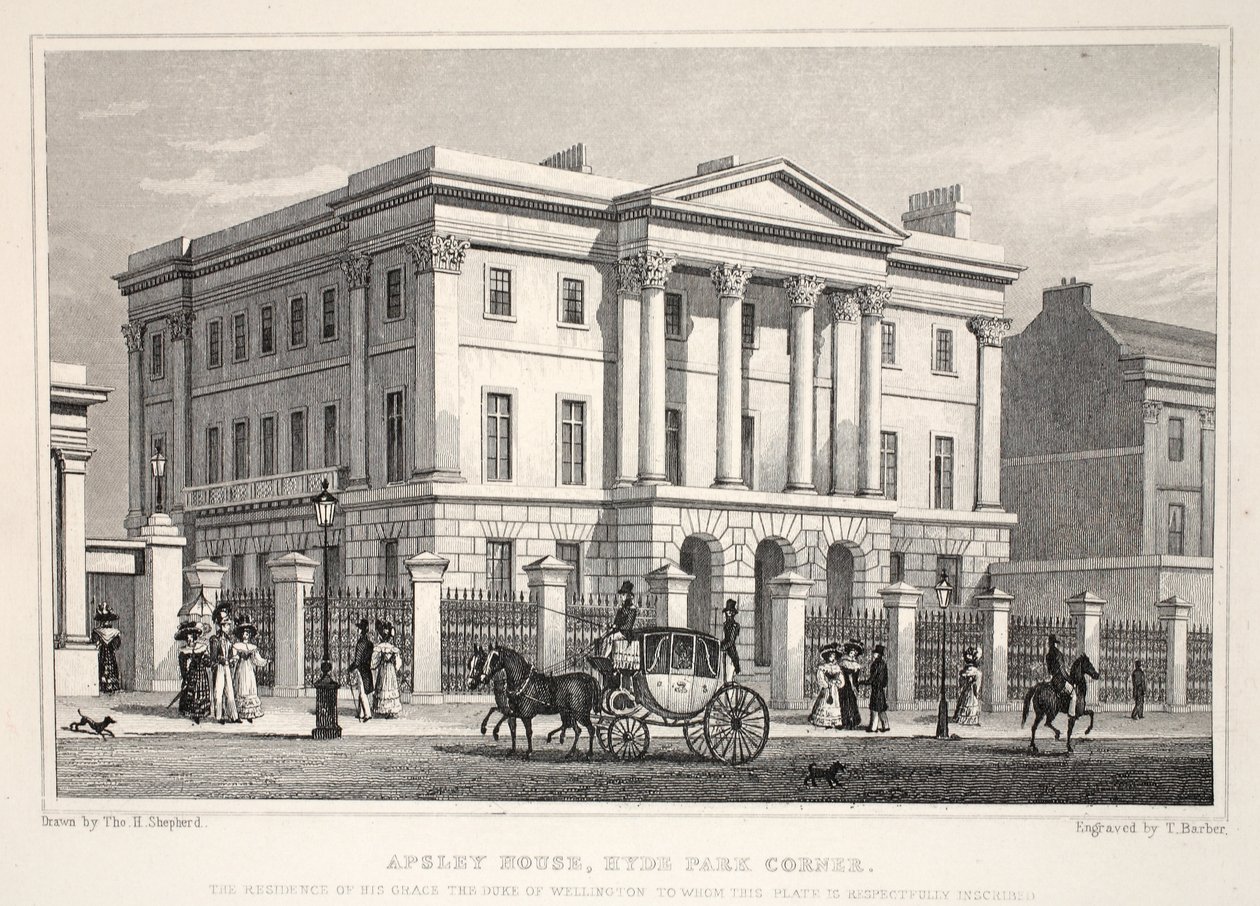 Apsley House, Hyde Park Corner, fra pubben 