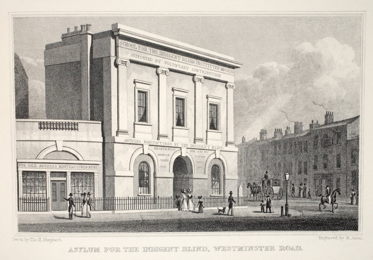 Asylum for the Indigent Blind, Westminster Road, fra "London and it