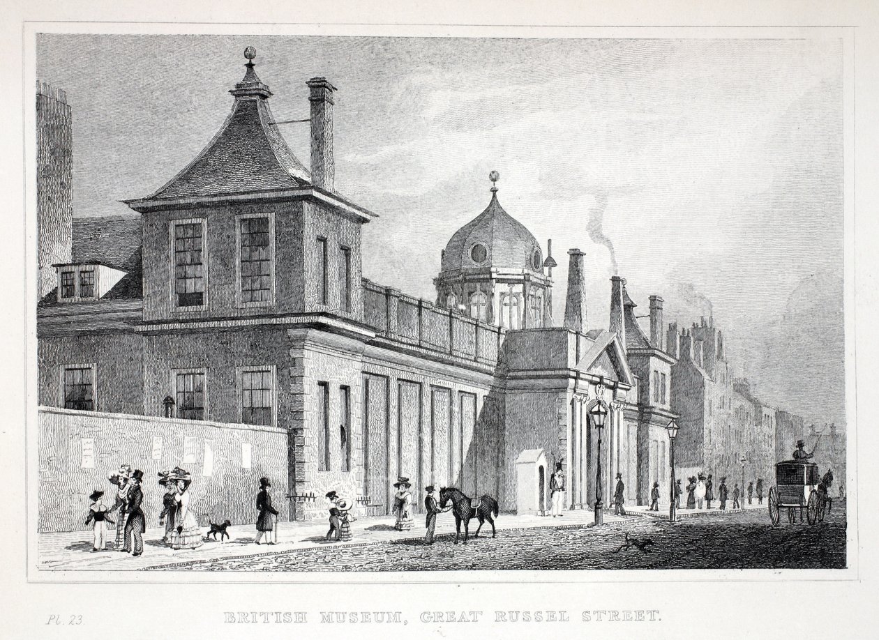 British Museum, Great Russell Street, fra pubben 