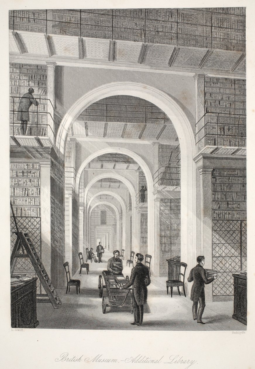 British Museum, det ekstra bibliotek, fra pubben 