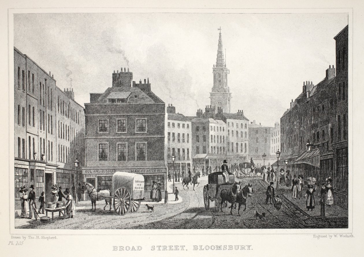 Broad Street, Bloomsbury, fra pubben 