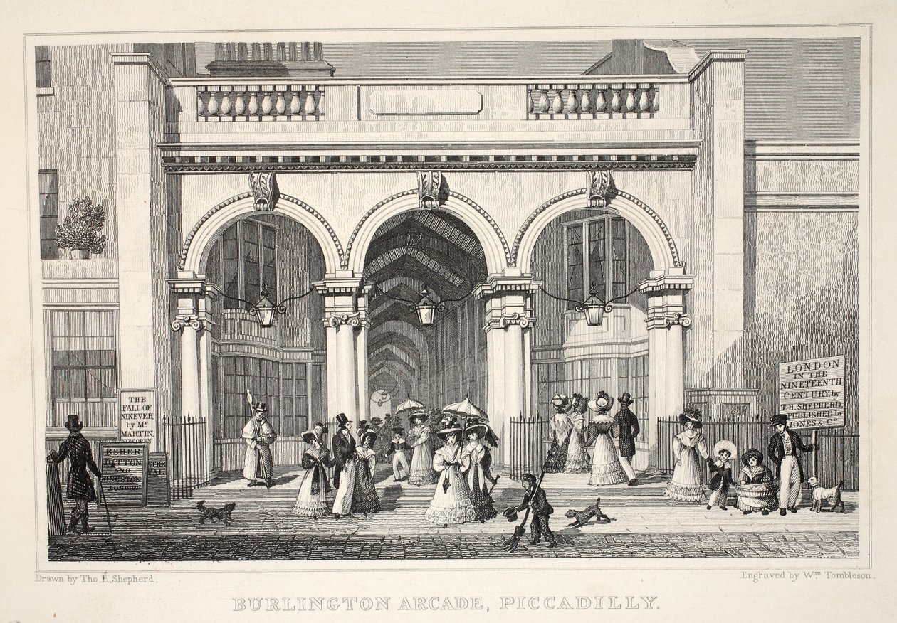 Burlington Arcade, Piccadilly, fra puben "London and it