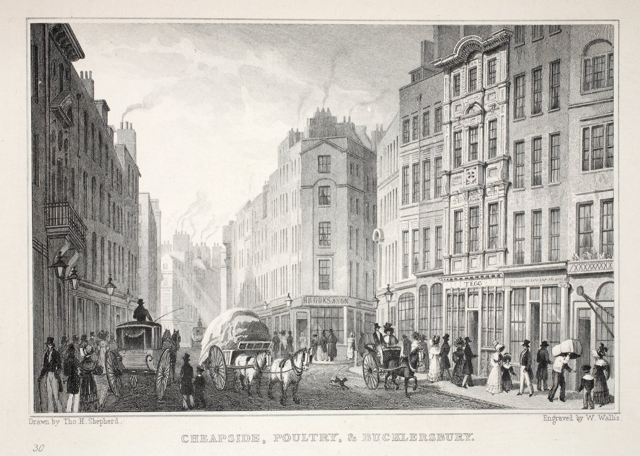 Cheapside, Poultry og Bucklersbury, fra "London and it