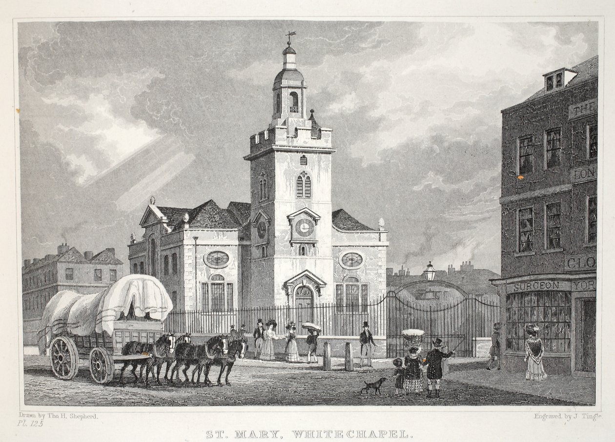Church of St Mary, Whitechapel, fra pubben 