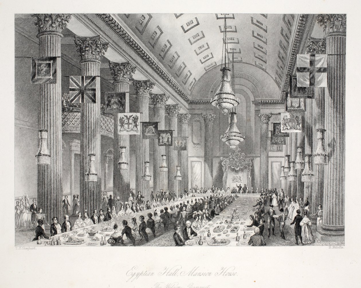 Egyptian Hall, Mansion House, fra pubben 