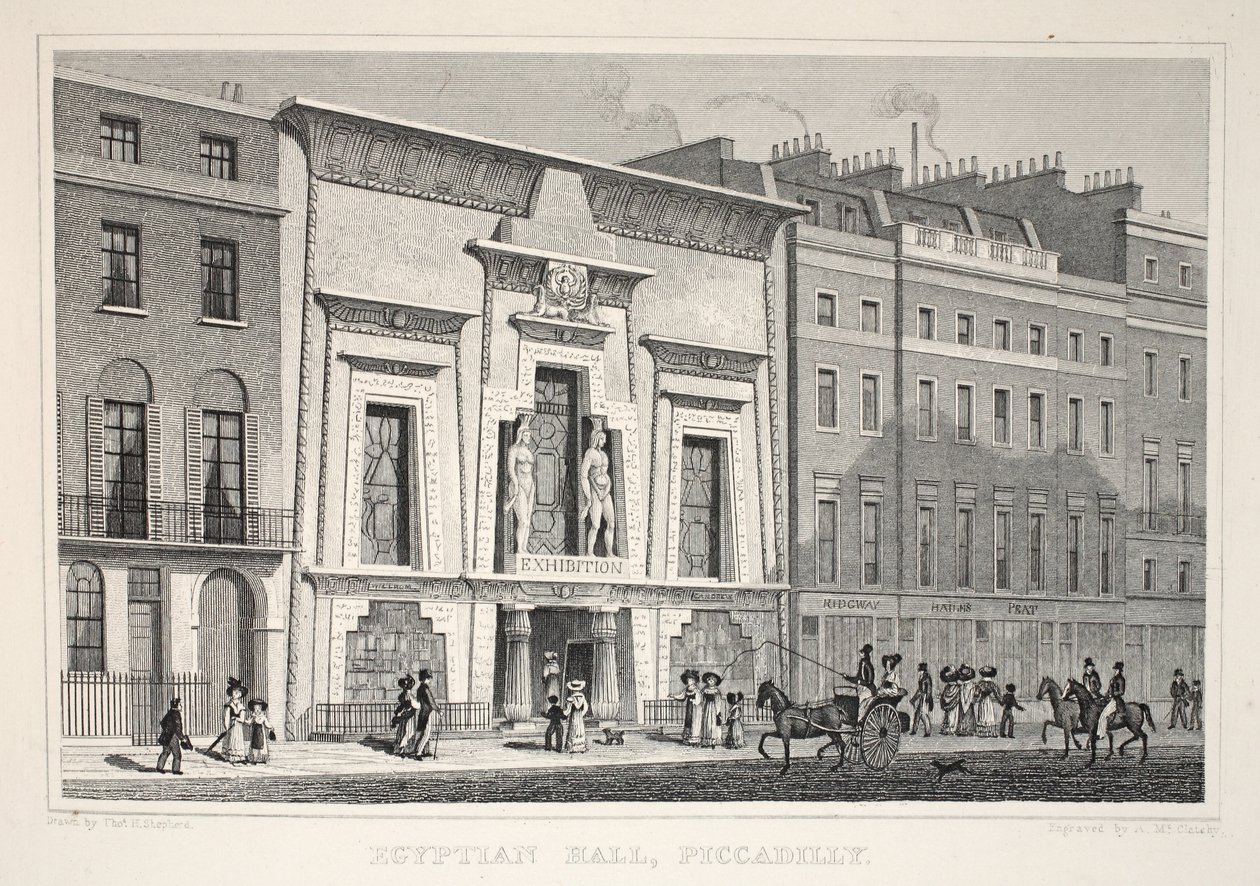 Egyptian Hall, Piccadilly, fra pubben 