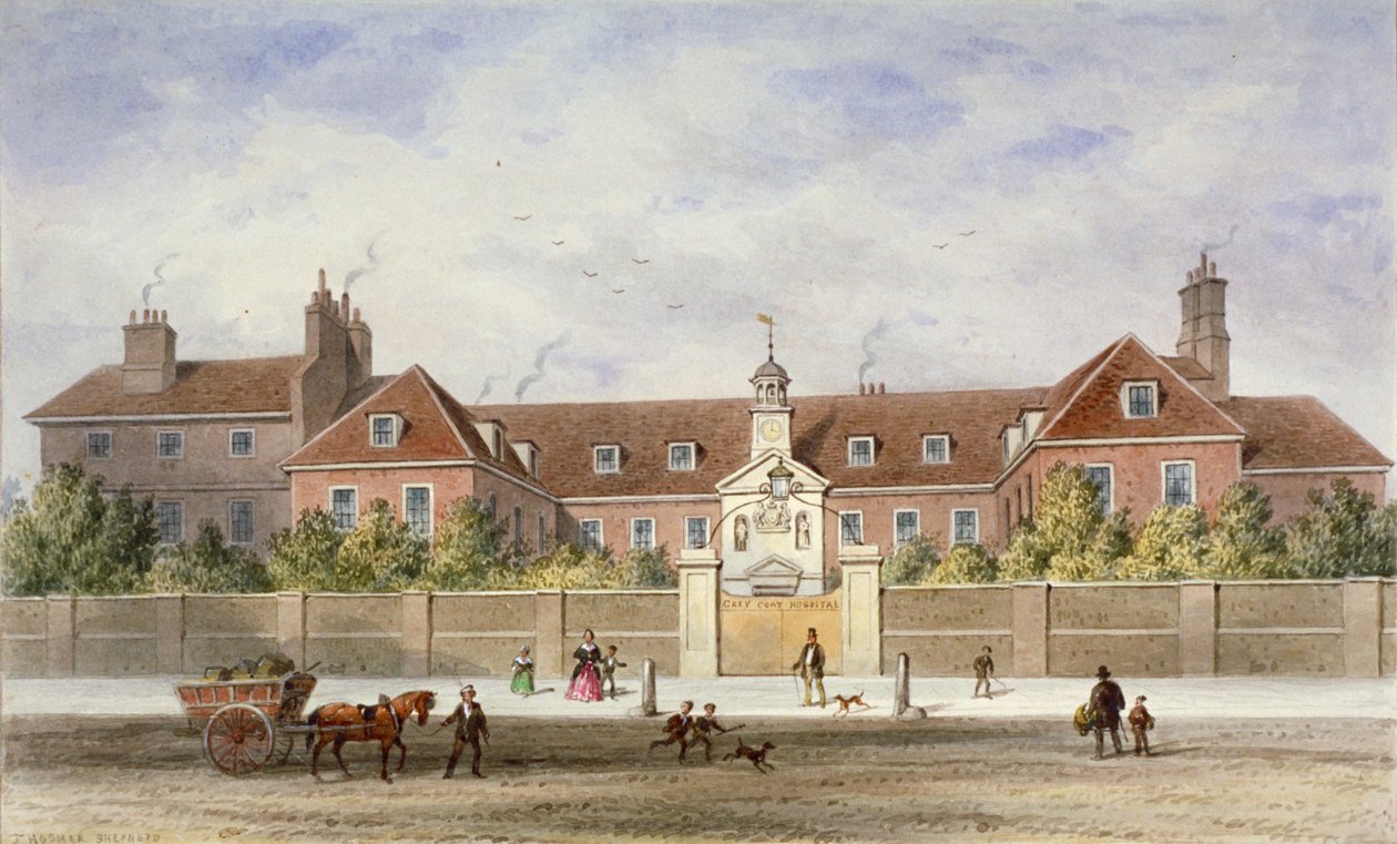 Grey Coat Hospital, Tothill Fields, Westminster, London, c1840 af Thomas Hosmer Shepherd