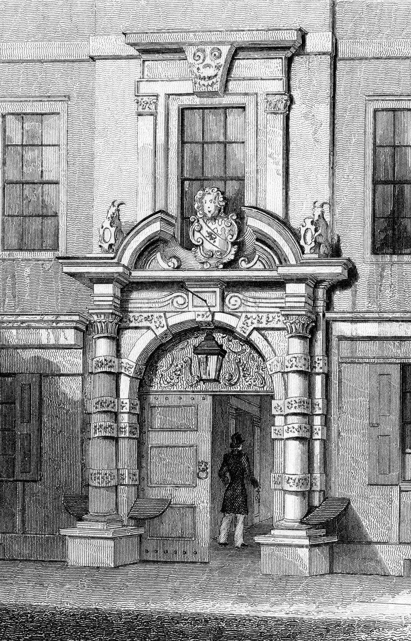 Hagehandlerens Hall, Maiden Lane, ca. 1829-31 af Thomas Hosmer Shepherd