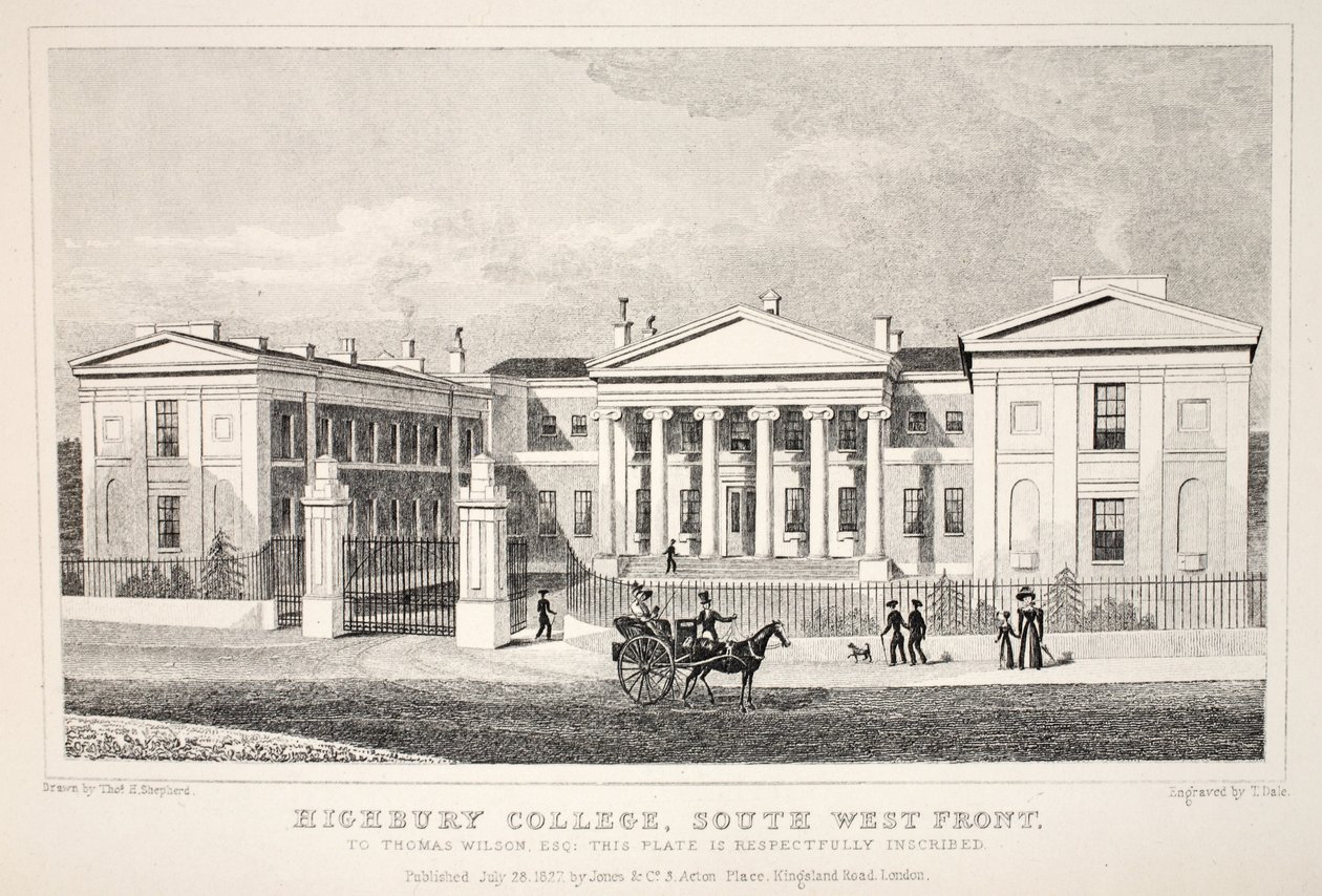 Highbury College, South West Front, fra pubben 