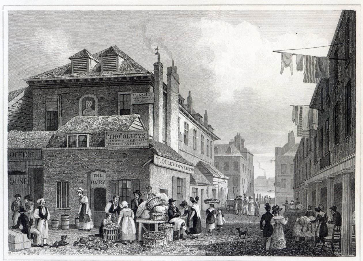 Hungerford Market, Strand, graveret af Thomas Barber, 1830 af Thomas Hosmer Shepherd