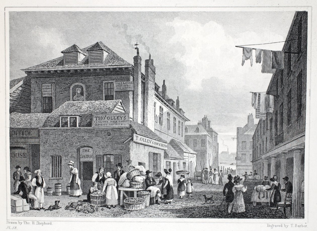 Hungerford Market, Strand, fra pubben 