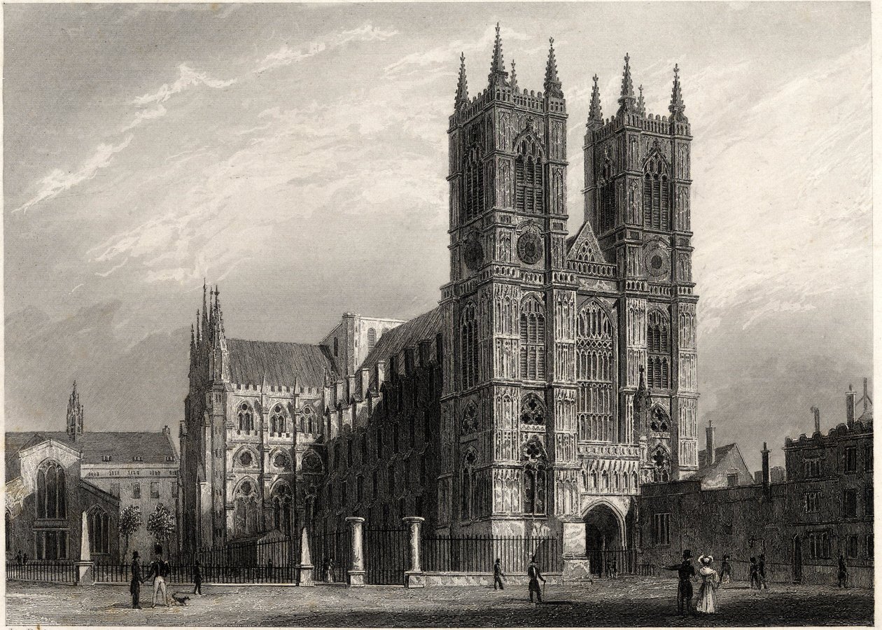 London, udsigt over Abbey of Westminster af Thomas Hosmer Shepherd
