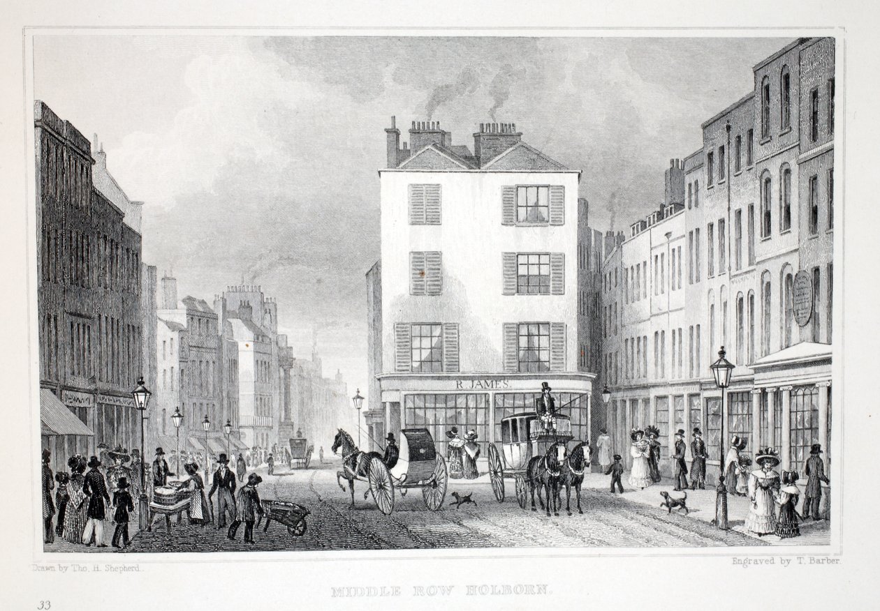 Middle Row, Holborn, fra pubben 