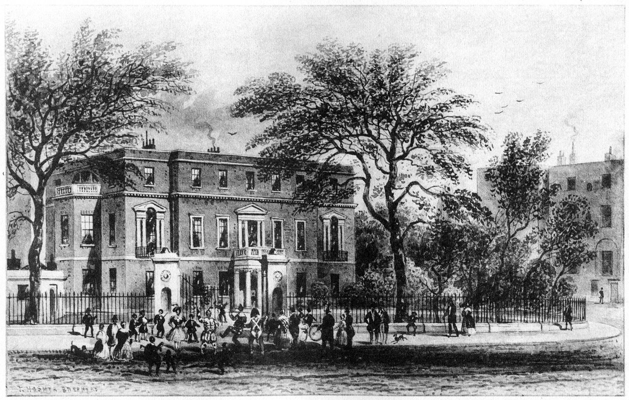 Mrs Montagus House, Portman Square, London, 19. århundrede 1907 af Thomas Hosmer Shepherd