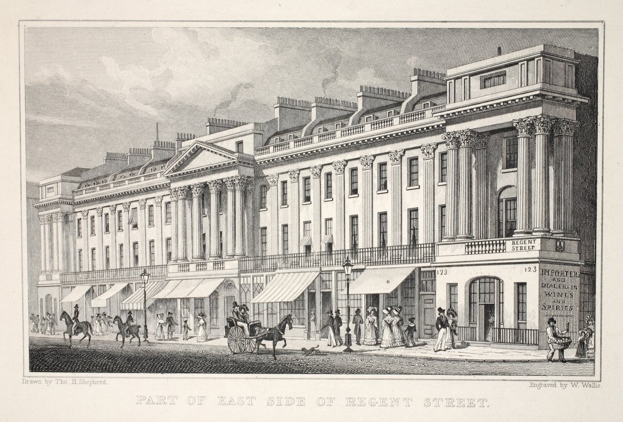 En del af East Side of Regent Street, fra pubben 