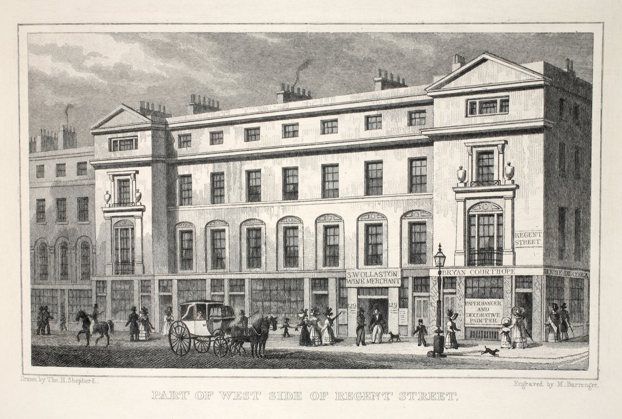 En del af West Side of Regent Street, fra pubben 