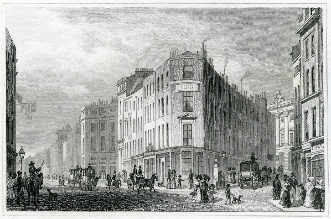 Piccadilly, fra Coventry Street, 1830 af Thomas Hosmer Shepherd