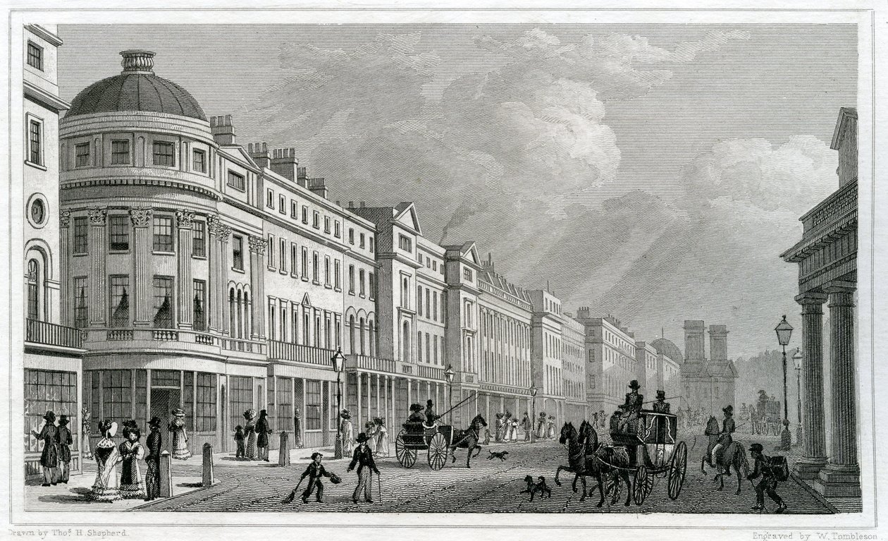 Regent Street, London, fra kvadranten af Thomas Hosmer Shepherd