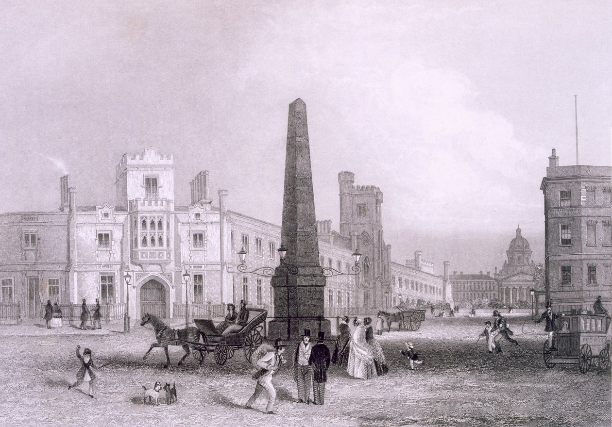 Skole for fattige blinde og Betlehem Hospital, ca. 1851-55 af Thomas Hosmer Shepherd