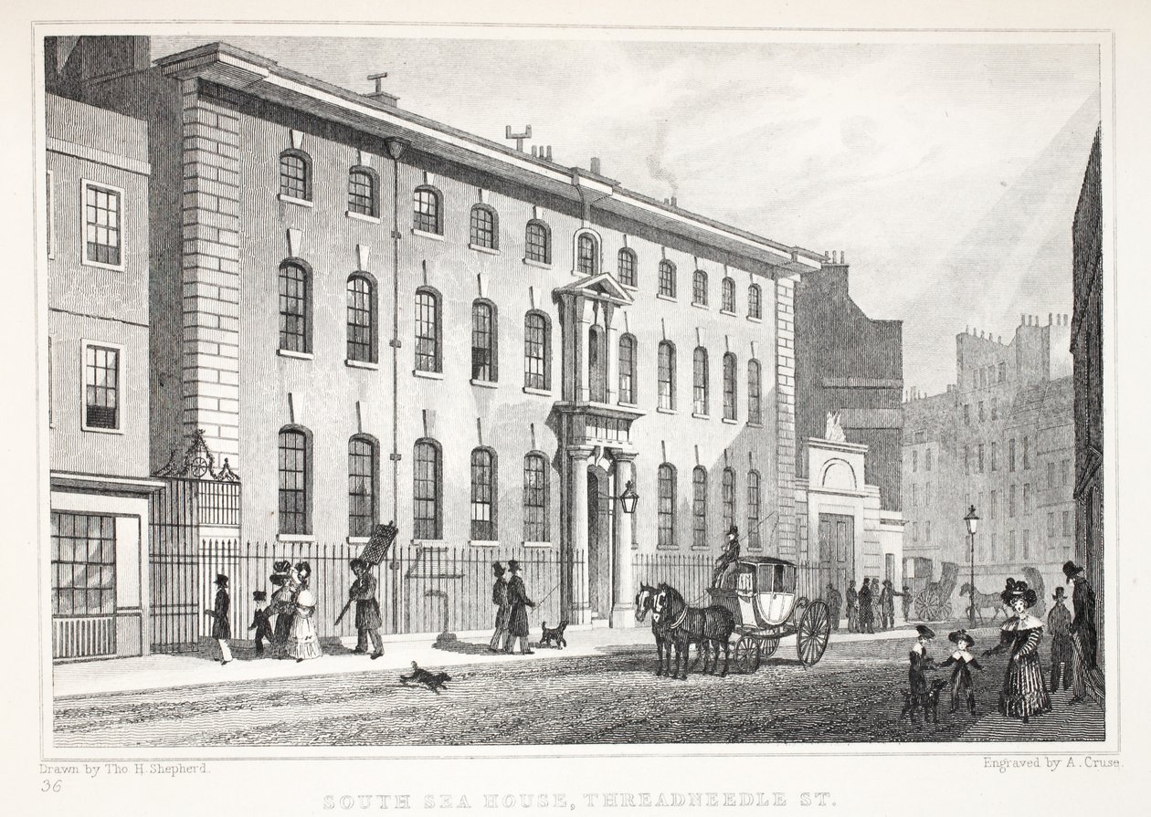 South Sea House, Threadneedle Street, fra pubben "London and it