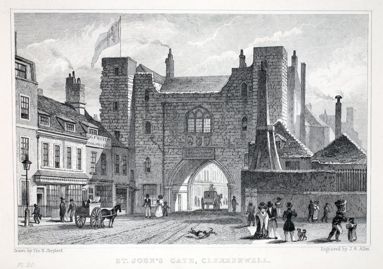 St Johns Gate, Clerkenwell, fra pubben 