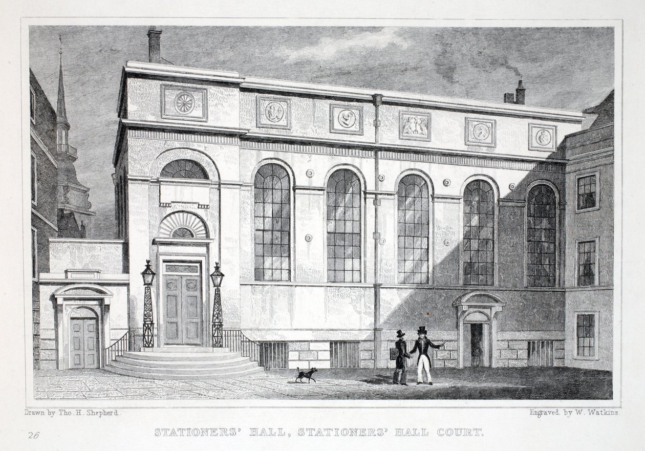 Stationers Hall, Stationers Hall Court, fra pubben 