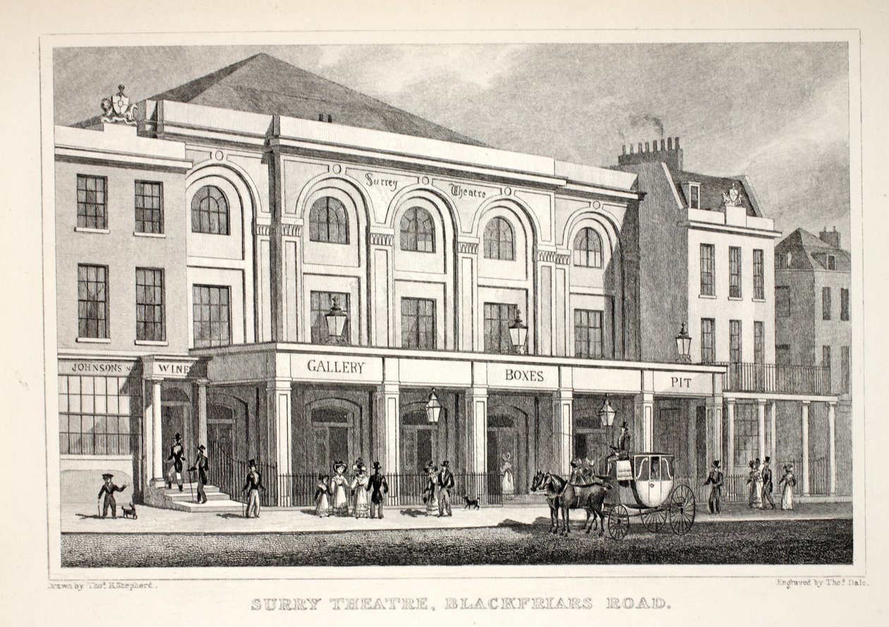 Surry Theatre, Blackfriars Road, fra pubben 