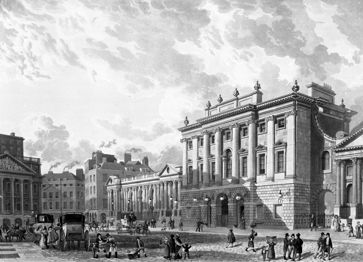 Bank of England, graveret af D. Havell af Thomas Hosmer Shepherd