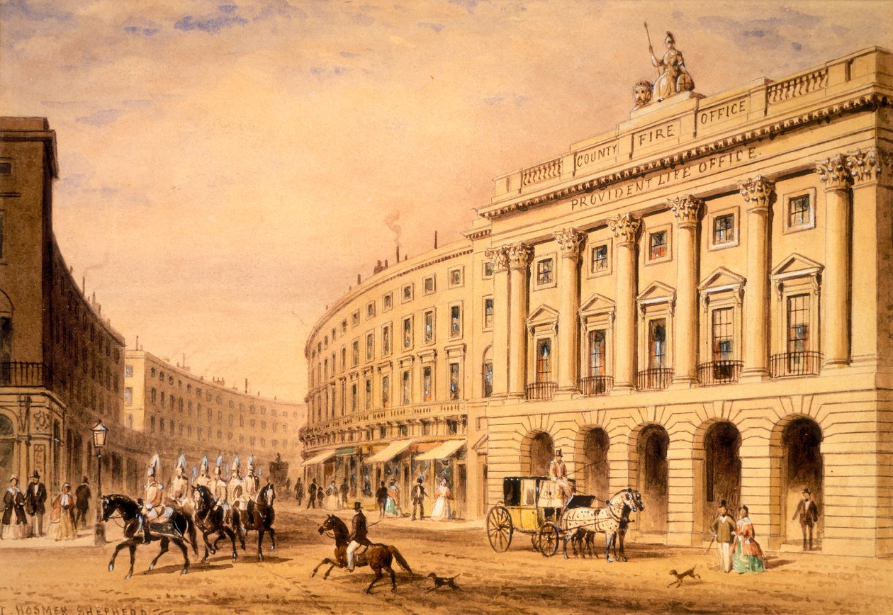 County Fire Office, London, første halvdel af det 19. århundrede af Thomas Hosmer Shepherd