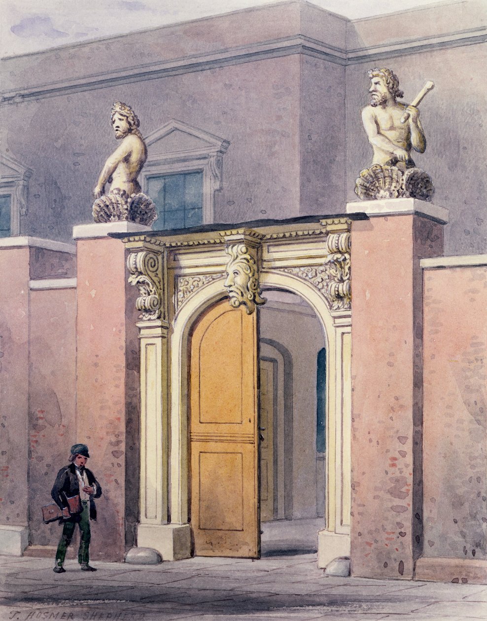 Indgangen til Snedkerhallen, 1854 af Thomas Hosmer Shepherd