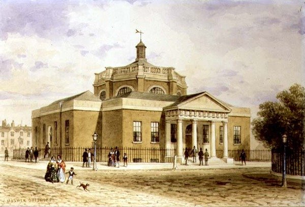 The Guildhall, Westminster (akvarel på papir) af Thomas Hosmer Shepherd