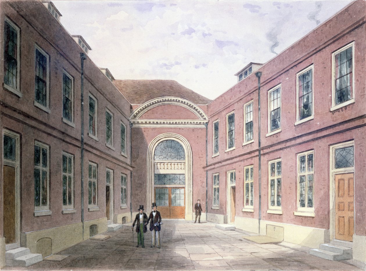 The Inner Court of Girdlers Hall Basinghall Street, 1853 af Thomas Hosmer Shepherd