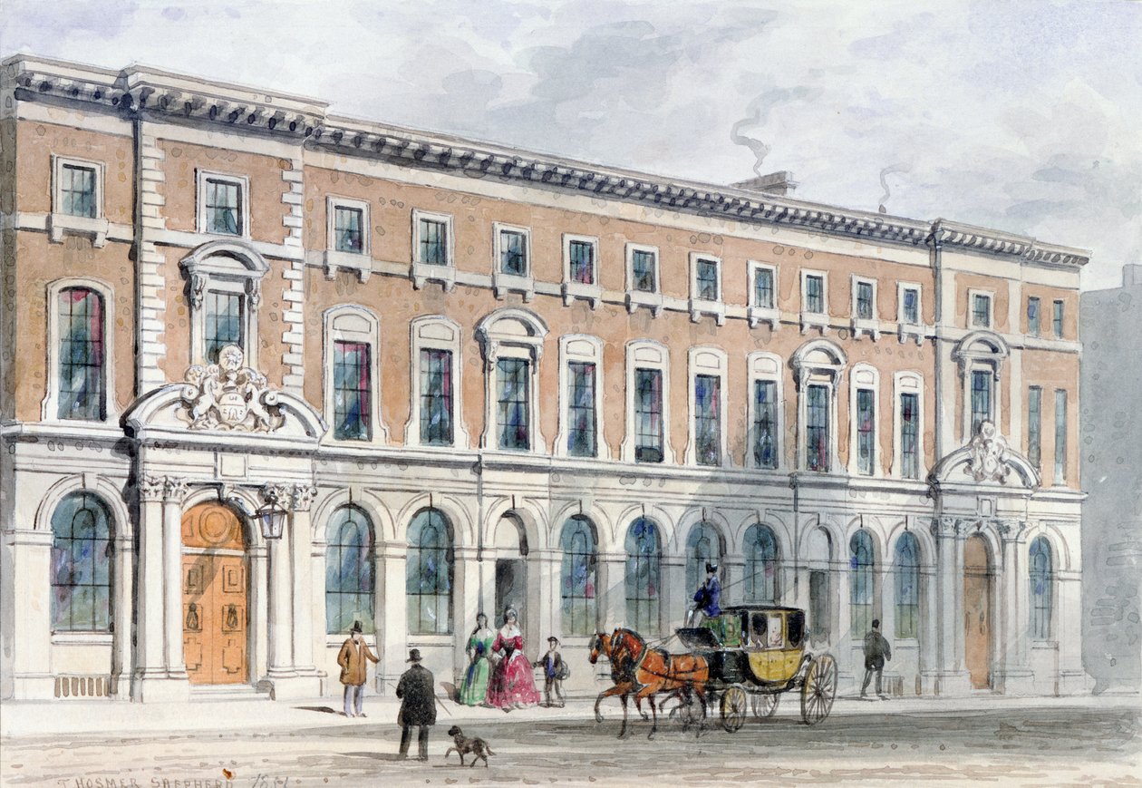 The New Building of Merchant Taylors and Hall, 1853 af Thomas Hosmer Shepherd