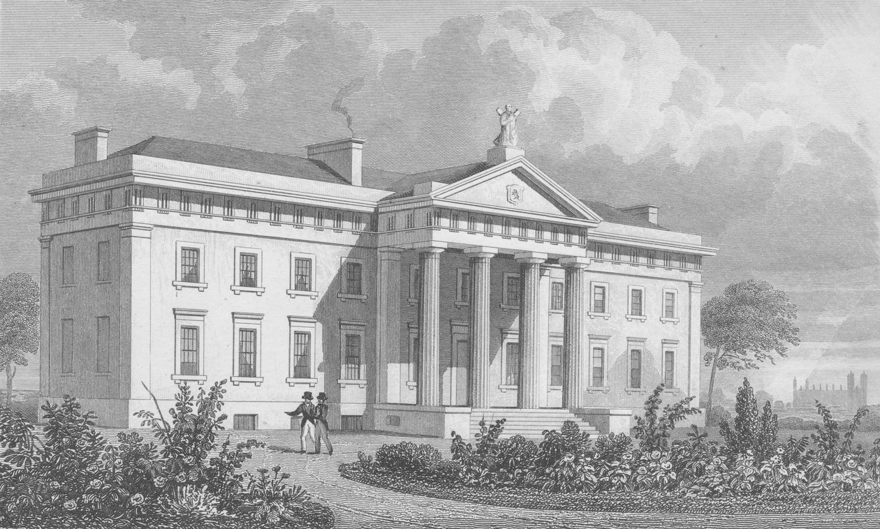 The New Caledonian Asylum (gravering) (bw foto) af Thomas Hosmer Shepherd