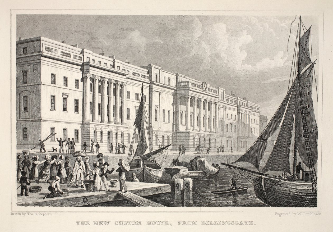 The New Custom House, fra Billingsgate, fra 