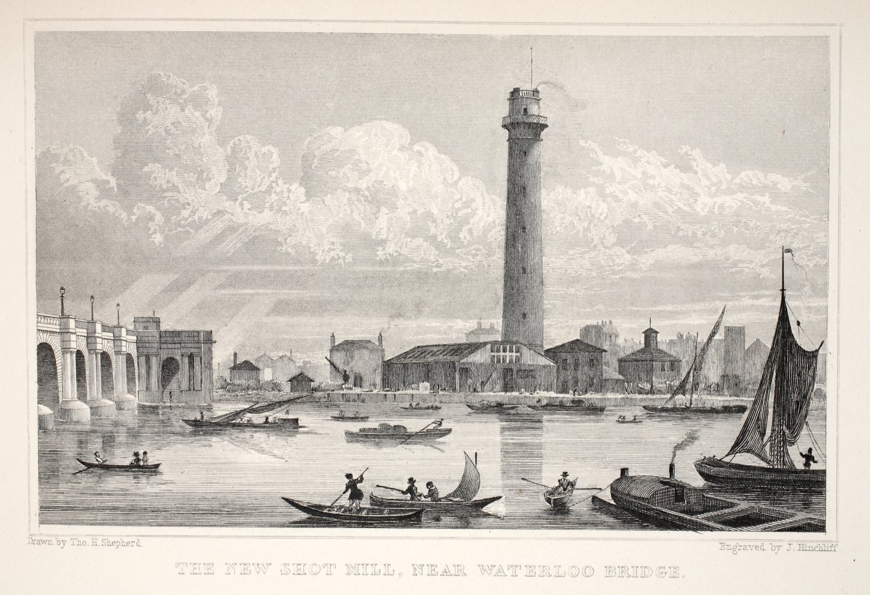 The New Shot Mill, nær Waterloo Bridge, fra pubben 