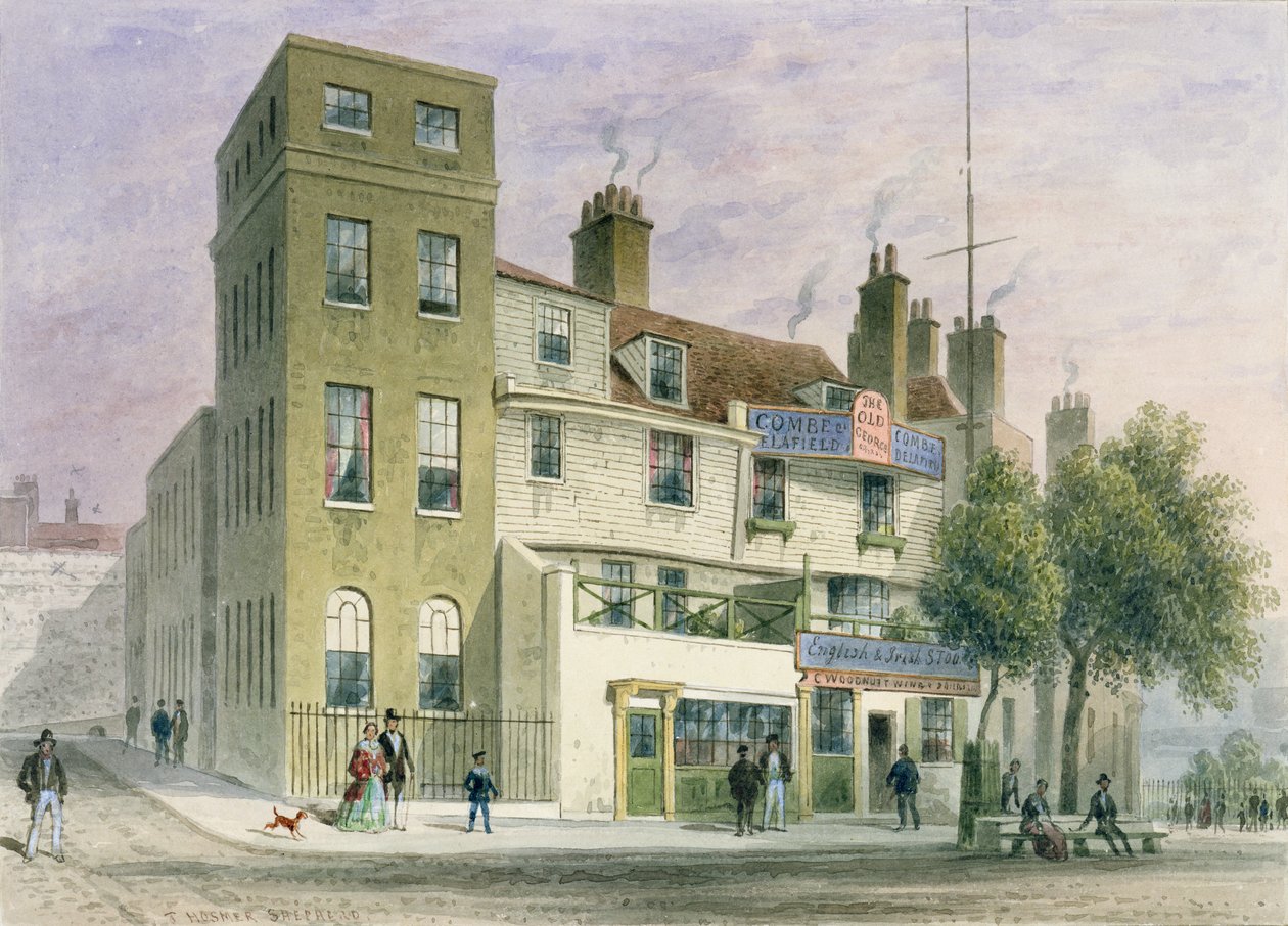 Den gamle George på Tower Hill af Thomas Hosmer Shepherd