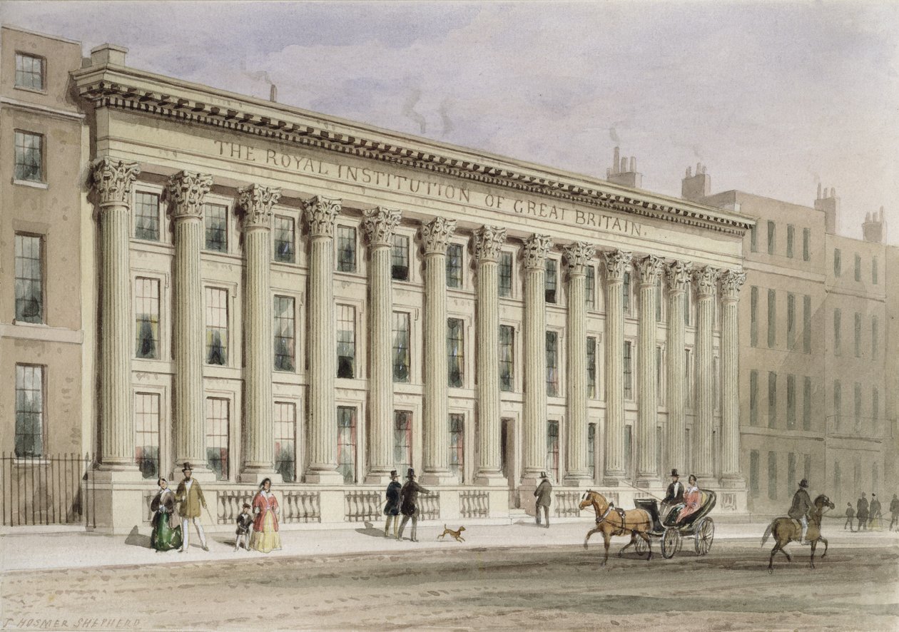 The Royal Institution of Great Britain, Albemarle Street, ca. 1838 af Thomas Hosmer Shepherd