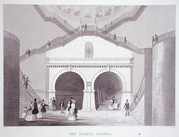 Themsen-tunnelen, ca. 1851-55 (litho) af Thomas Hosmer Shepherd
