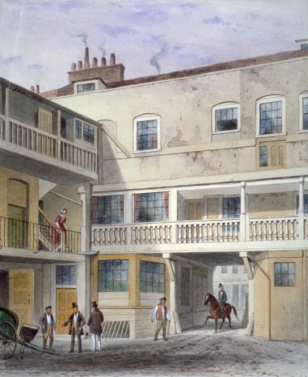 Three Kings Inn på Piccadilly, Westminster, London, 1856 af Thomas Hosmer Shepherd