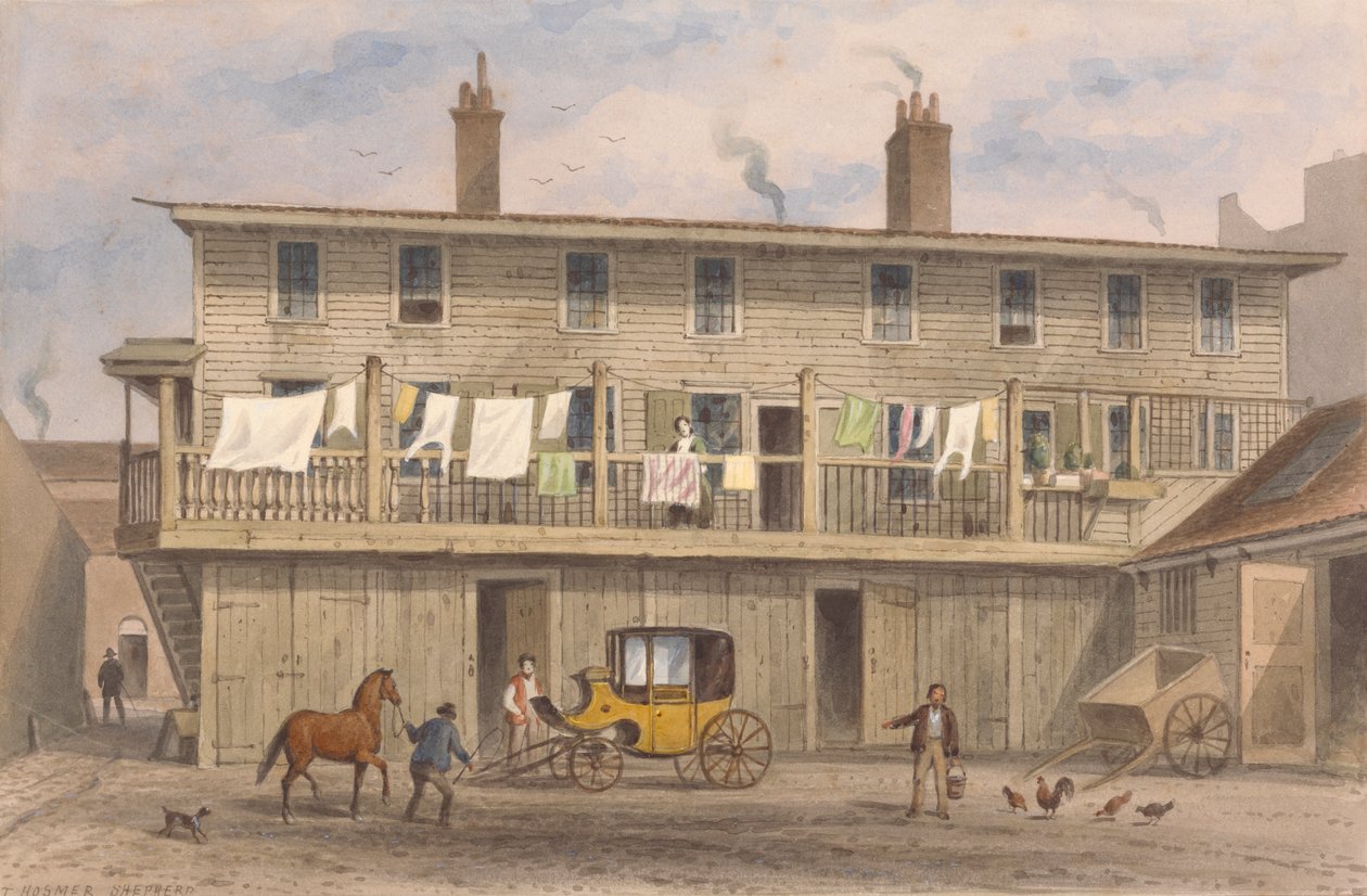 The Vine Inn, Vine Yard, Aldersgate i City of London af Thomas Hosmer Shepherd
